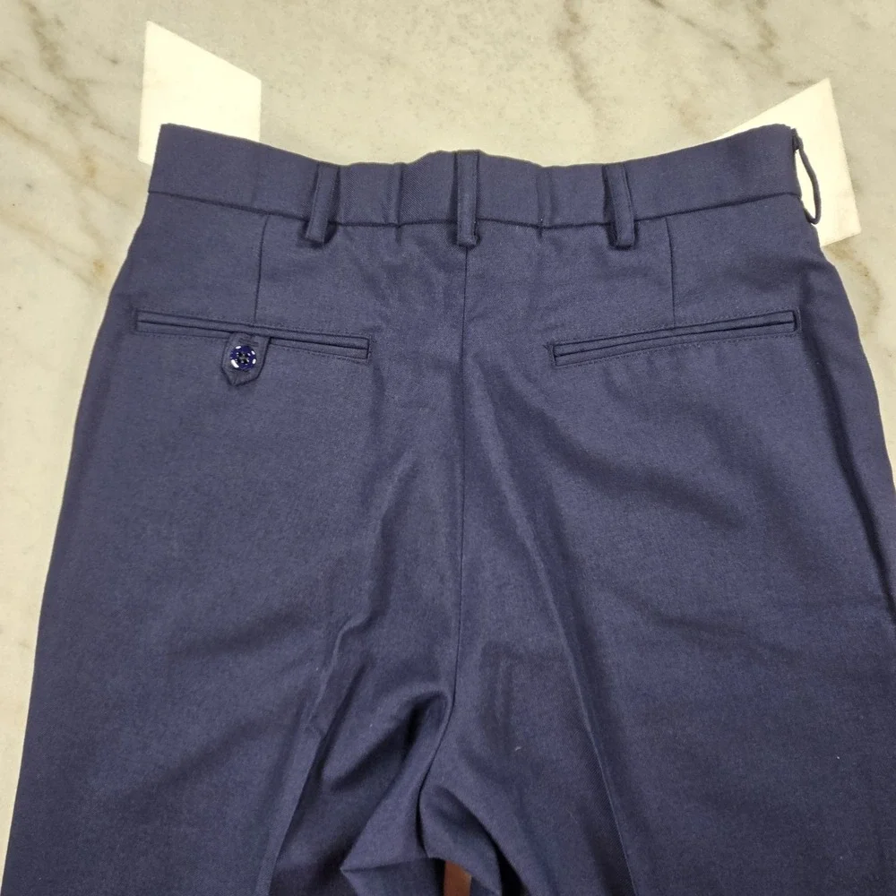 DLA Military Dress Trousers Men 31R Navy Blue Defense Logistics Agency Poly/Wool